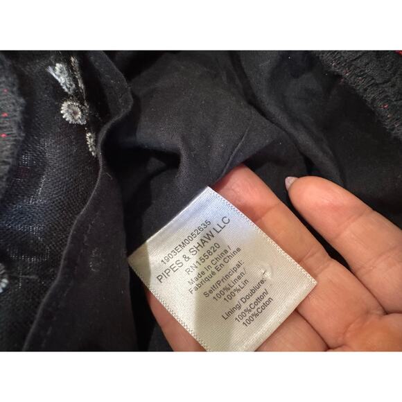 Veronica Beard black Giuliana Beaded Linen Dress size 6 ( small) - Picture 13 of 14